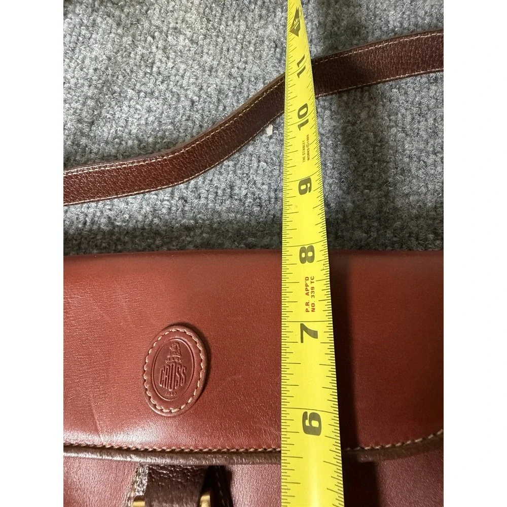 Vintage Mark Cross 1845 Style 152 Brown Leather Shoulder Crossbody Bag